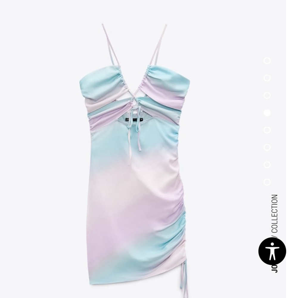 Zara ombre color the  dye purple blue dress - Picture 2 of 9